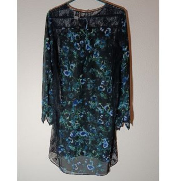 Haute Hippie Floral/Lace Sheer Dress, M - Picture 2 of 3